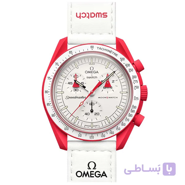 ساعت امگا سواچ کوارتز کرنوگراف مریخ مدل SO33R100