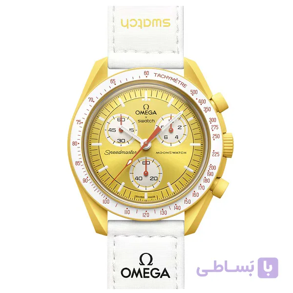 ساعت امگا سواچ خورشید کوارتز کرنوگراف مدل SO33J100