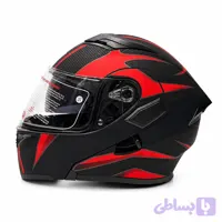 کلاه کاسکت فک متحرک 101 دی اِی ۱ مدل BLACK RED
