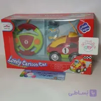 #۱۳۹۷# ماشین کنترلی نشکن مسابقه ای (طرح قرمز رنگ) – lovely cartoon car – jiaming toys