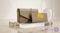 ست کیف زنانه لویی ویتون همراه با جاکارتی و کیف پول