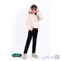شلوار فایر نوجوان کمرکش با اسلاید گوشی مشکی