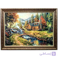 فرش ماشینی دیوارکوب طرح گلدان سنتی کد 50*70