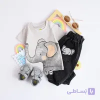 ست سه تیکه نوزادی طرح فیل