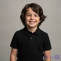 تیشرت یقه‌دار جودون بچگانه رنگ مشکی
