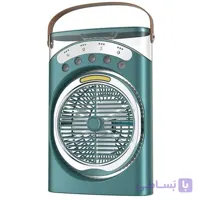 پنکه رومیزی شارژی مه‌پاش LED‌دار | باتری 3600 میلی‌آمپرساعت و قابلیت خنک‌کنندگی