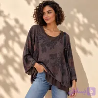 بلوز دوتیکه زنانه طرحدار وارداتی
