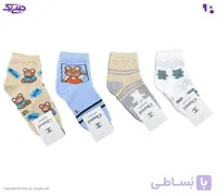 جوراب مچی نخی بچگانه 2 تا 5 سال طرح خرسی