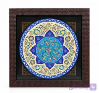 بشقاب میناکاری با قاب پی وی سی