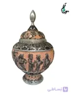 قندان یا شکلات خوری قلمزنی طرح تخت جمشید