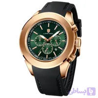 ساعت مچی مردانه برند Lond wiel مدل 830025 بند سیلیکونی مشکی و صفحه سبز