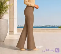 شلوار کرپ مورگان دمپا گشاد مشکی عمده (۶عددی)