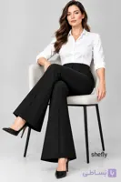 شلوار زنانه جگوار دمپا گشاد جلو دوخت‌دار (۶ عددی)