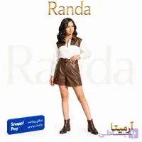 بلوز شلوارک چرم دخترانه مدل آرمیتا