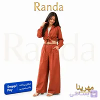 شومیز شلوار تابستانه جلو گره ای مدل مهرینا
