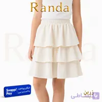 دامن سه طبقه چین دخترانه عیدانه مدل زرین