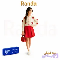 ژاکت کراپ شیک دخترانه مدل توت فرنگی