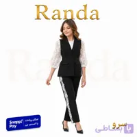 کت شلوار شیک با خرجکار دانتل مدل سرو