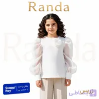 شومیز آستین حریر مجلسی دخترانه مدل زریس