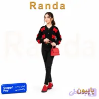 ژاکت کراپ شیک دخترانه مدل پاپیون قرمز