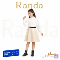 دامن تک عیدانه بچگانه نیم کلوش مدل رساو