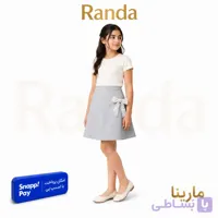 دامن شیک عیدانه جنس کرپ با خرجکار دانتل مدل سورین
