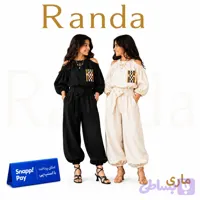 رامپر تابستانه دخترانه با جیب تیکه دوزی شده مدل ماری