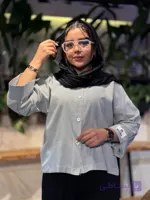شومیز باکسی راه راه آستین پاکتی