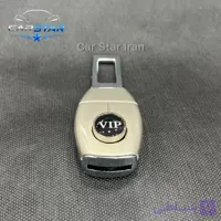 سایلنسر کمربند ایمنی خودرو مدل VIP طرح چرم در دو رنگ