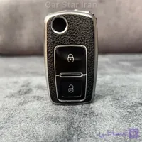 کاور سوییچ پژو طرح چرم مشکی