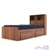 تخت خواب یک نفری جنس ملامینه کشودار
