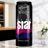 نوشابه انرژی زا گاز دار برند star با کافئین ، تائورین و ویتامین