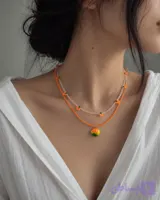 گردنبند پرطرفدار دخترانه مدل نارنگی کد 024