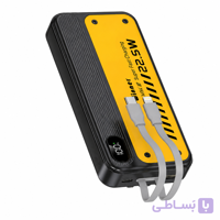 پاوربانک 20000mAh وینر مدل WPB02 | کابل متصل و شارژ سریع 22.5 وات