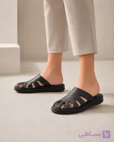 صندل چرم زنانه طبی دور دوخت کد 836