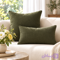 کوسن ساده رنگ سبز ماشی | R Home