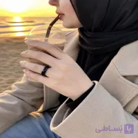 انگشتر رینگی ساده مشکی