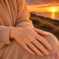 انگشتر ژوپینگ مشابه طلا ضد حساسیت کد32