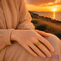 انگشتر ژوپینگ ضد حساسیت ابکاری طلا کد 34