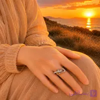 انگشتر تیفانی رنگ نقره ای