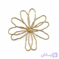گوشواره زنانه طلایی گل فلزی
