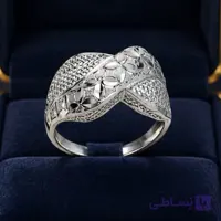 انگشتر نقره حلقه زنانه  طرح فیوژن کد 02