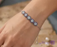 دستبند نقره زنانه طرح پشم نظر کد 127
