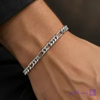 دستبند نقره  مردانه فیگارو