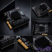 کارت تبدیل PCIe به 6 پورت SATA III | کارت افزایش SATA PCI Express