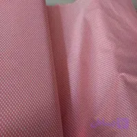 پارچه کتان نخ فیلور خالدار صورتی