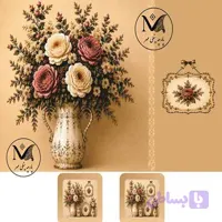 حراج نمگیر مخمل90-گلدان کرم