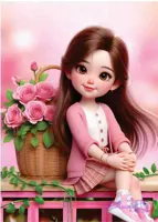 پنل پیشبندکودک- رز صورتی