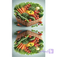 پنل سبزی-آبی آسمانی