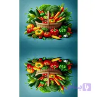پنل سبزی-زمینه آبی بروکلی